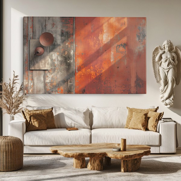 Copper Light - Canvas Print - on the wall in a room interior