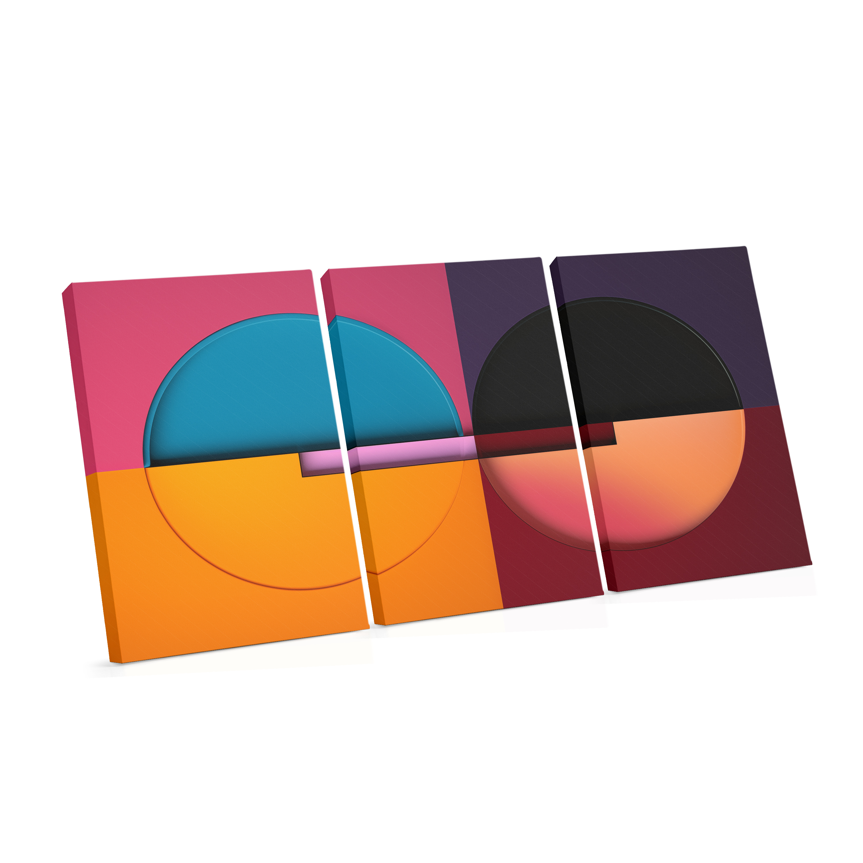 Colourful Semicircles - Canvas Print