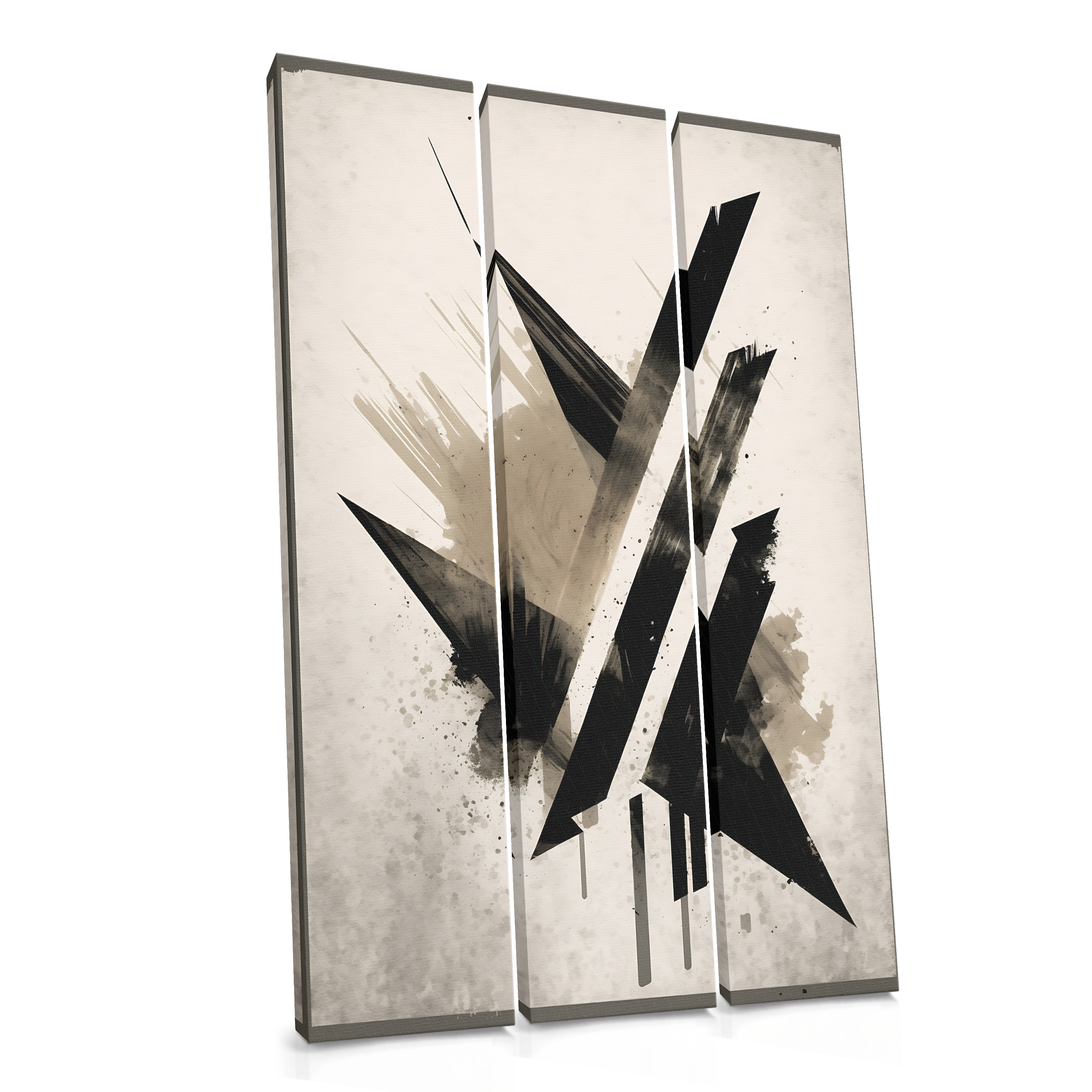 Black Diagonals - Canvas Print