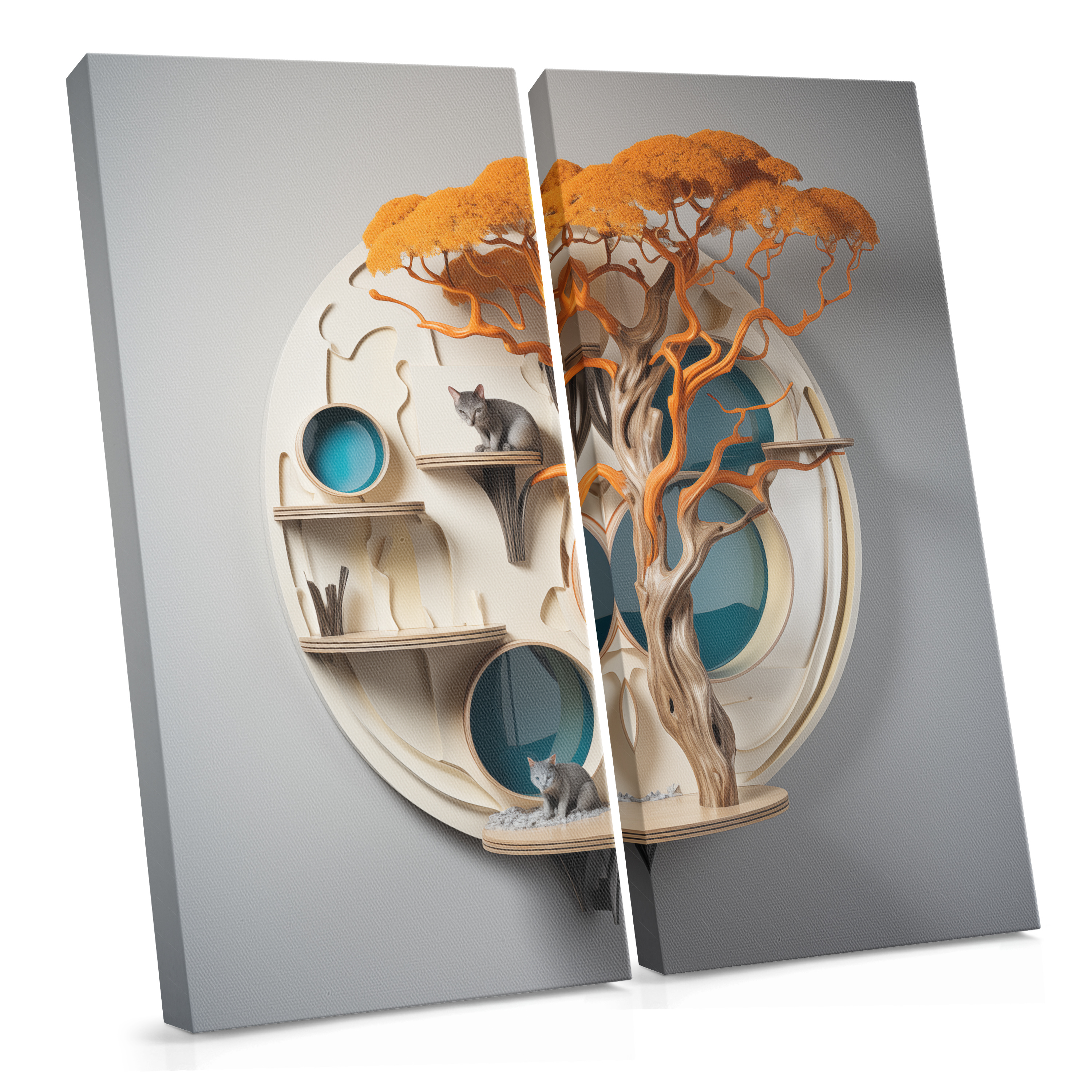 Tree in a Circular World - Canvas Print