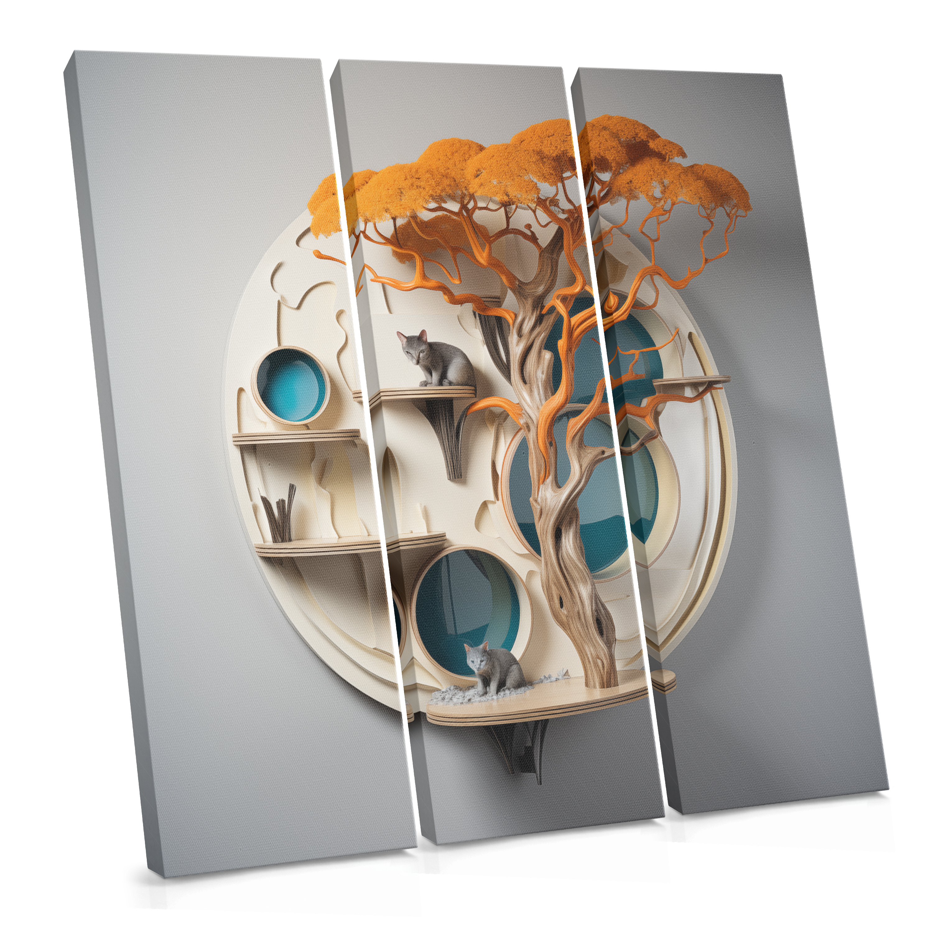Tree in a Circular World - Canvas Print