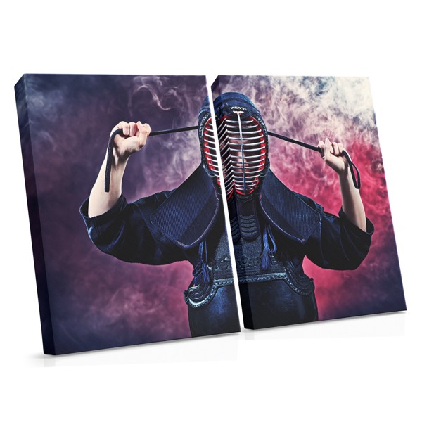 Muay Thai Fighter in Mist Canvas Print