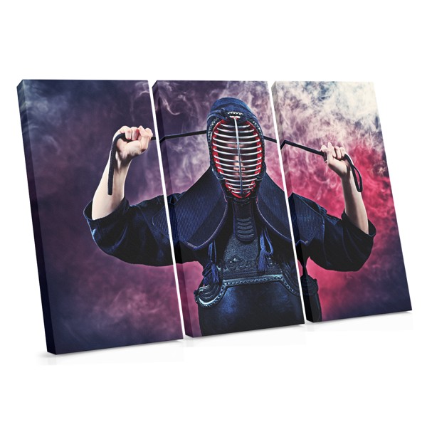Muay Thai Fighter in Mist Canvas Print