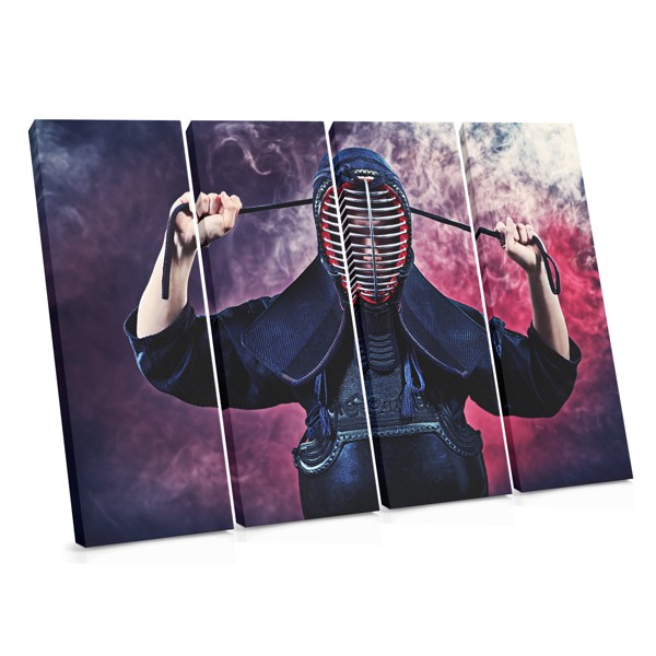 Muay Thai Fighter in Mist Canvas Print