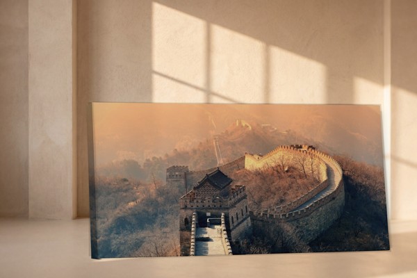 Tablou Canvas Turnul de Veghe de pe Marele Zid Chinezesc - pe perete într-un interior