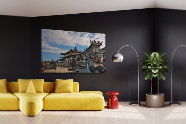 Japán templom összeállítás vászonnyomat - a falon, enteriőrben