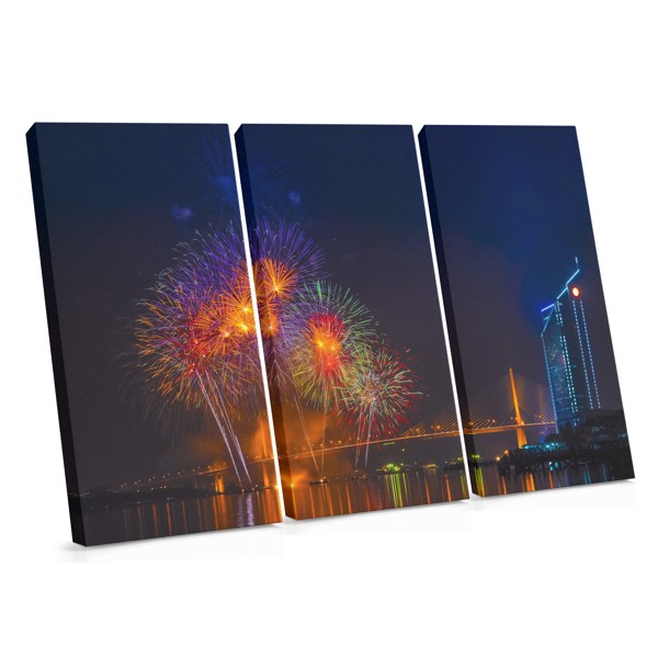 Arapska noć Vatromet nad gradom Canvas Print