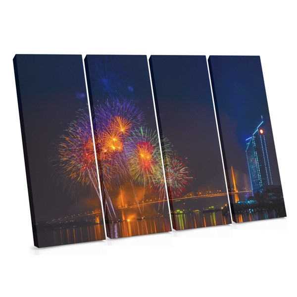 Arapska noć Vatromet nad gradom Canvas Print