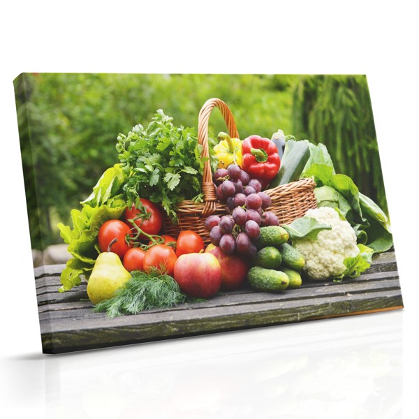 Lienzo Naturaleza Muerta con Frutas y Calavera