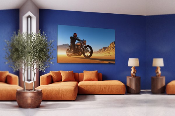 Woestijn Off-Road Voertuig Canvas Print - aan de muur in een interieur