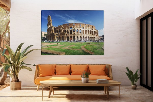 Colosseum cirkulär komposition canvastryck - på väggen i ett rum