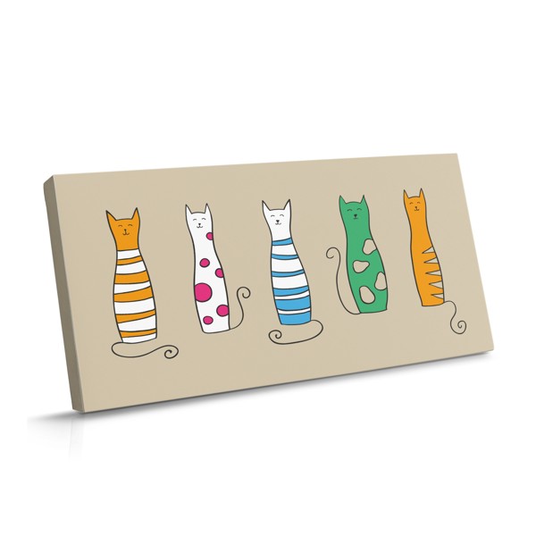 Drawn Cat Portrait Canvas Print