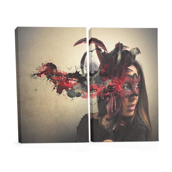 Carnival Mask Portrait Canvas Print