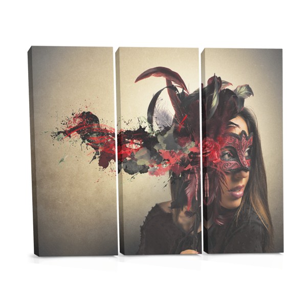 Carnival Mask Portrait Canvas Print