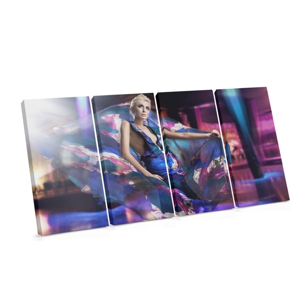 Violet Night Out in Vancouver Canvas Print