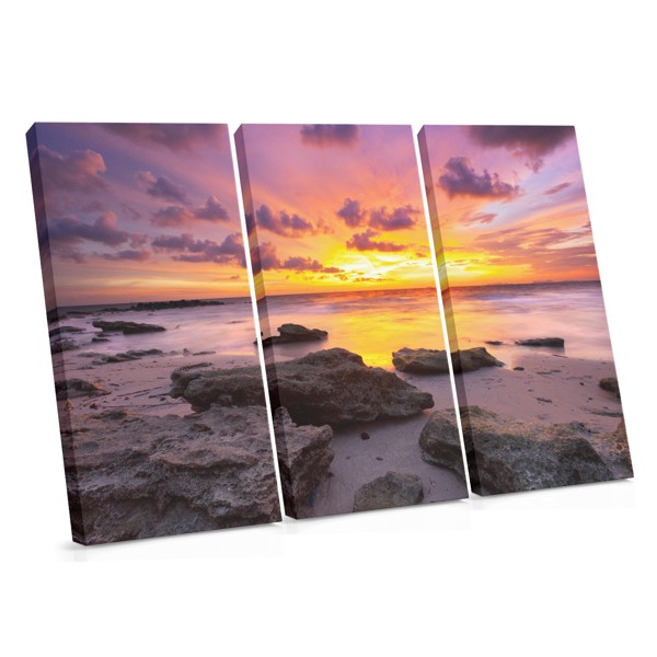 Golden Sunrise Over Calm Sea Canvas Print