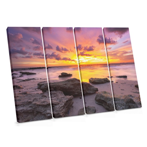 Golden Sunrise Over Calm Sea Canvas Print