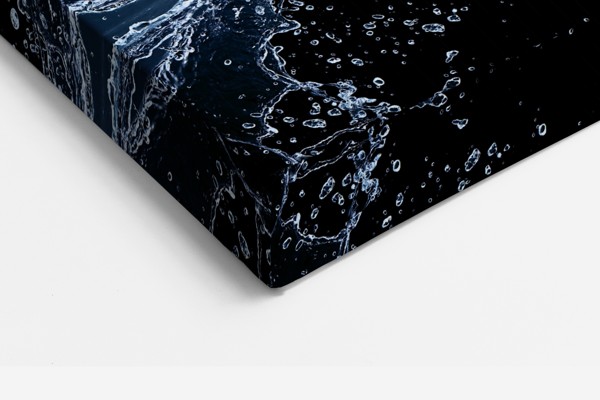 Fire and Ice Abstract Canvas Print - on the wall in a room interior