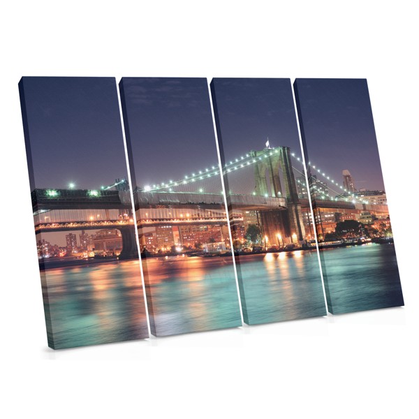 Brooklyn folyóparti égvonal vászonnyomat