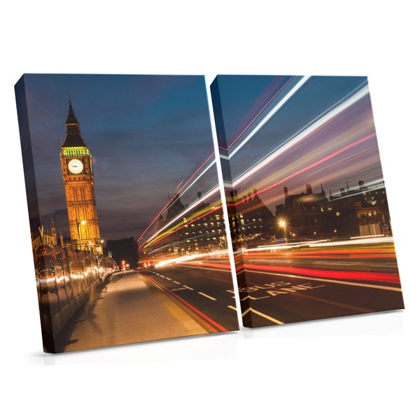 Londonas tilts naktī - audekla prints