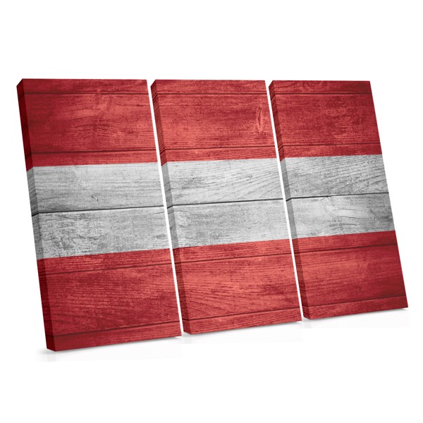 White Flag with Red Stripe Canvas Print