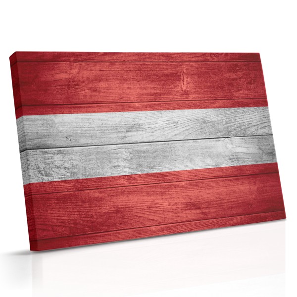 White Flag with Red Stripe Canvas Print