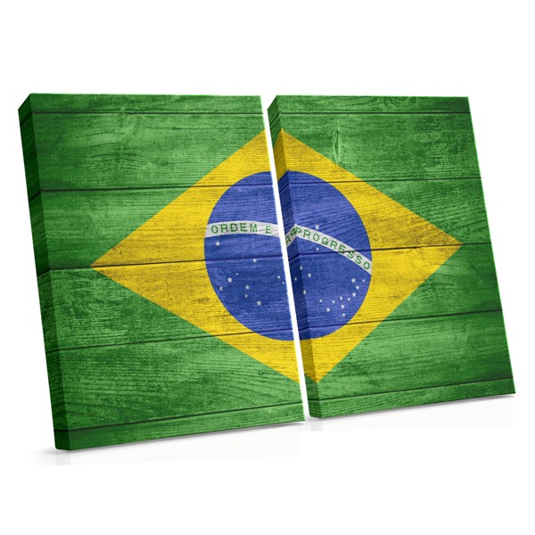 Brazilian Flag Emblem Canvas Print