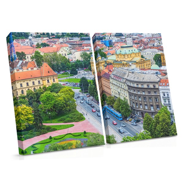 Budapest Aerial View Canvas Print