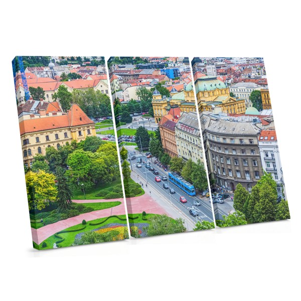 Budapest Flygfoto Canvastavla