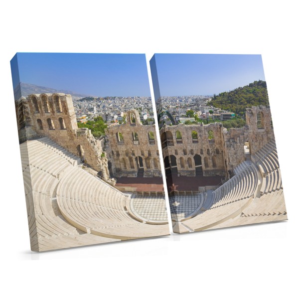 Ancient Athens Temple Ruins Canvas Print