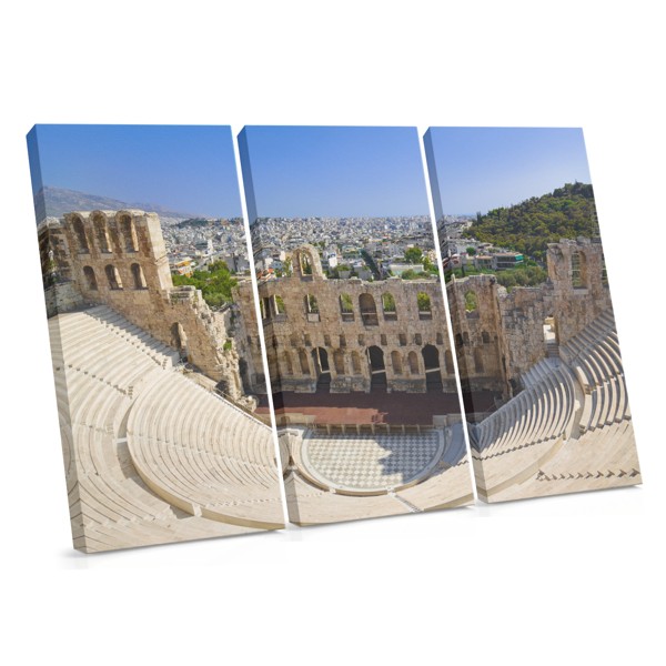 Ancient Athens Temple Ruins Canvas Print