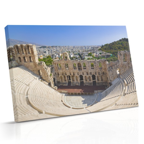 Ancient Athens Temple Ruins Canvas Print