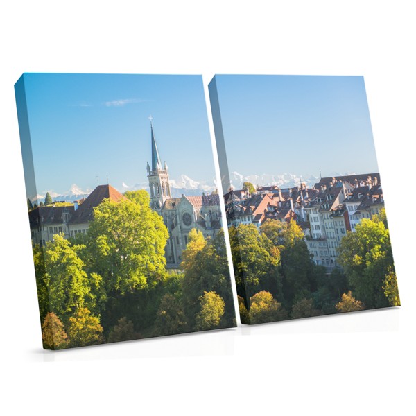 Urban Peaks Canvas Print - Mountain City View