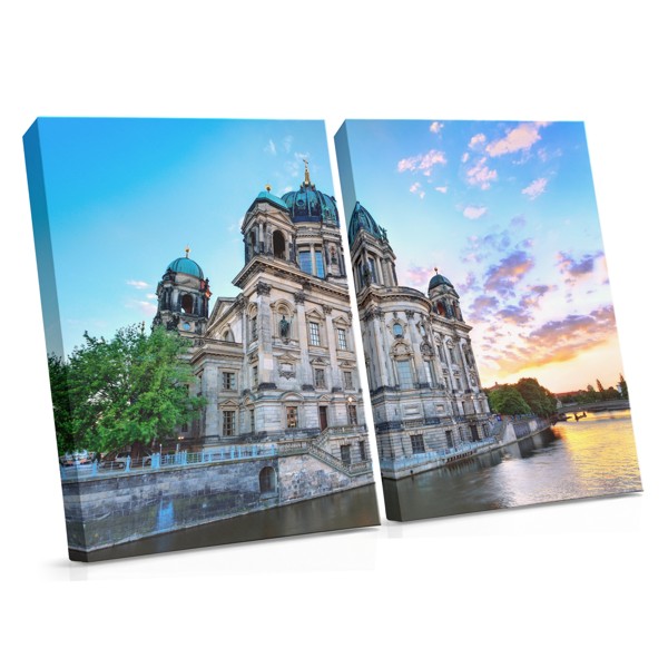 River Prayer Castle Reflection Canvas Print