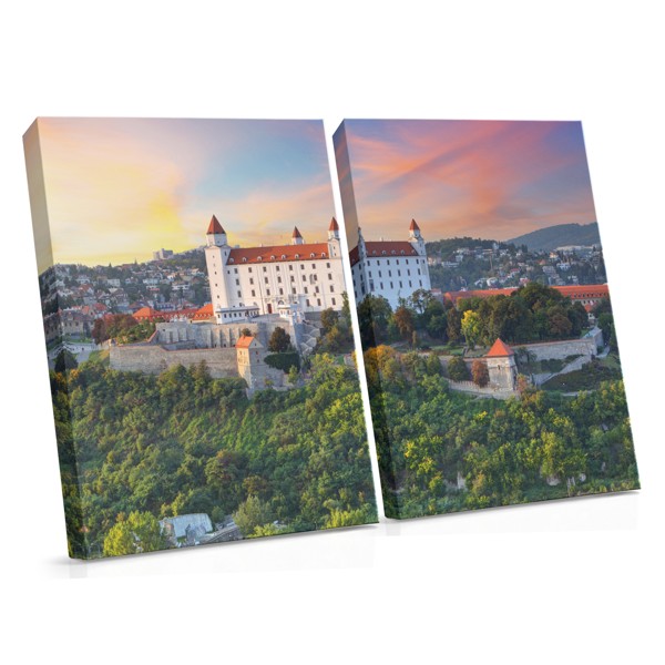Sunrise Over Medieval Castle Canvas Print