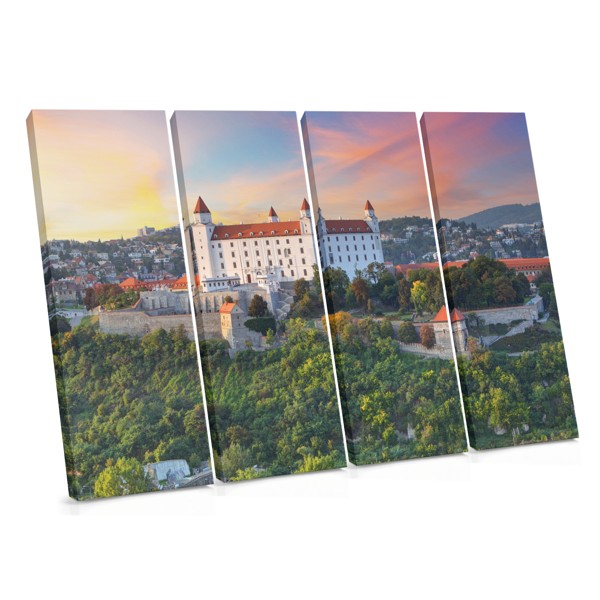 Sunrise Over Medieval Castle Canvas Print