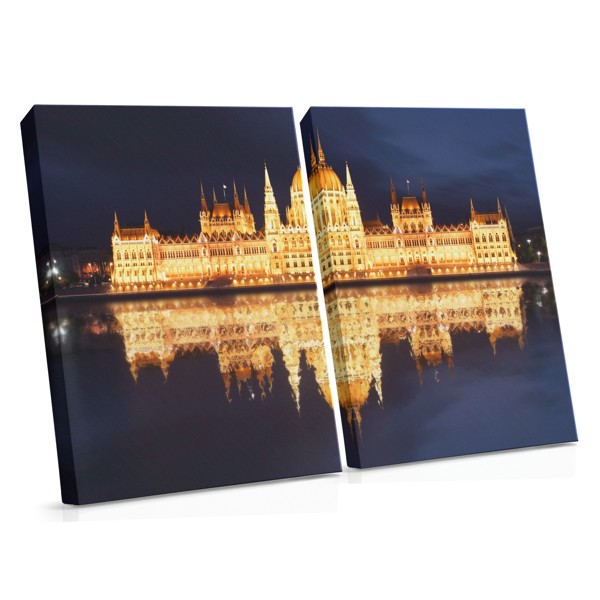 Parlamenta ēka nakts kanvas prints