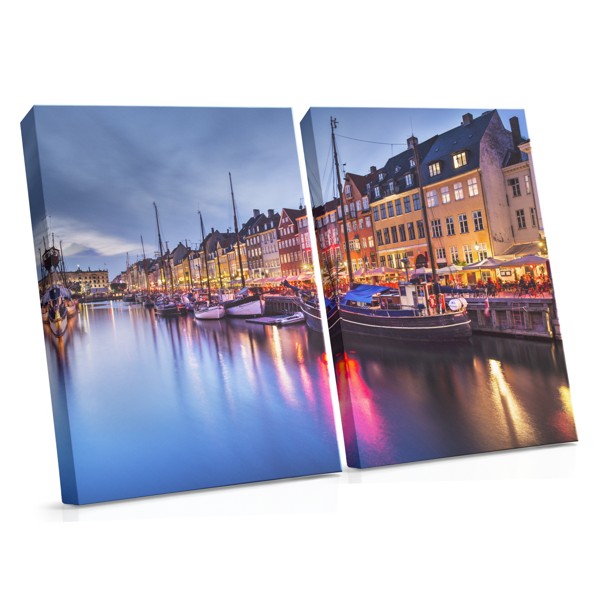 Waterfront City Reflection Canvas Print
