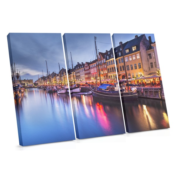 Waterfront City Reflection Canvas Print