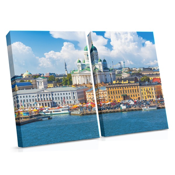 Impression sur Toile Skyline d'Helsinki