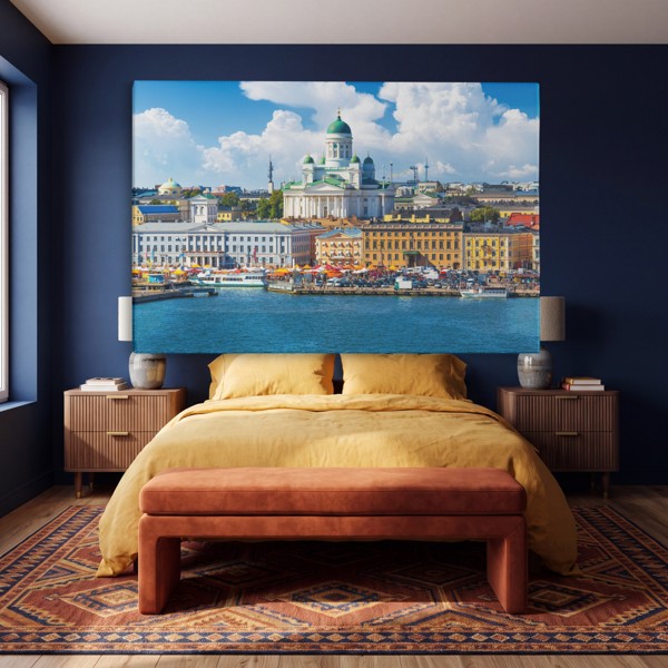 Helsinku Skyline Canvas Print - uz sienas telpā