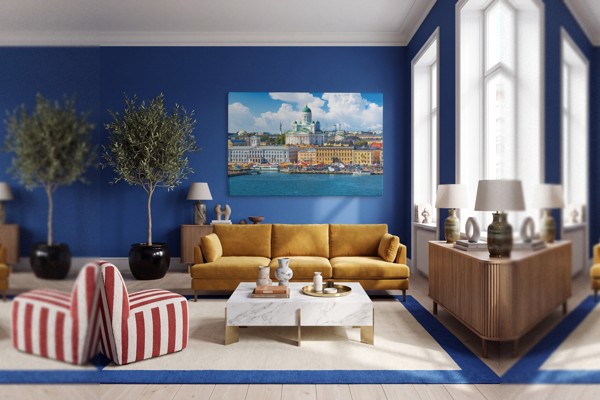 Helsinku Skyline Canvas Print - uz sienas telpā