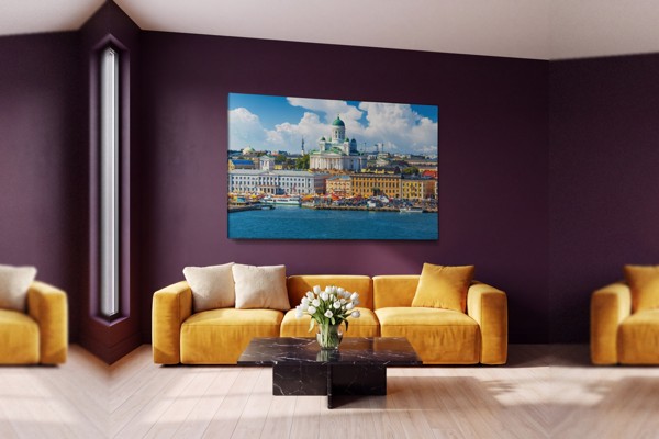 Helsinku Skyline Canvas Print - uz sienas telpā