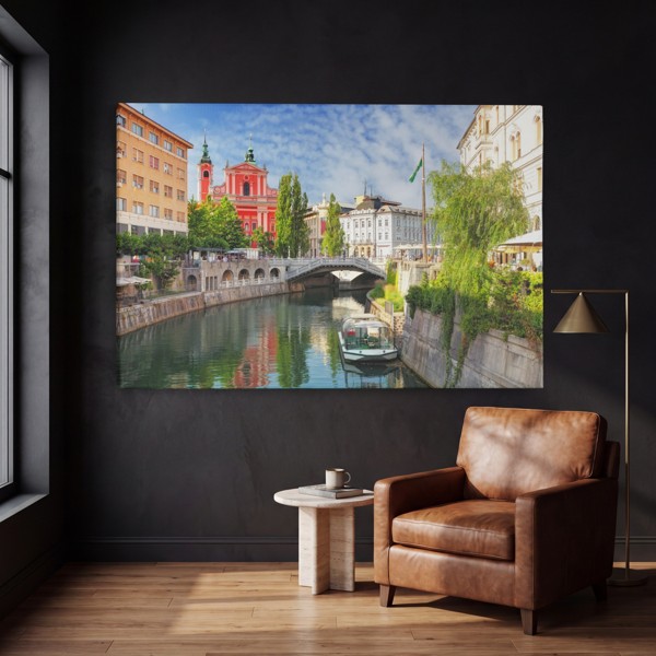 Tiskana slika Beneški kanal - na steni v interjerju