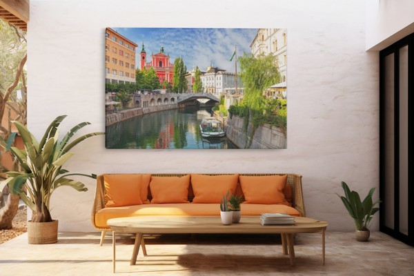 Tiskana slika Beneški kanal - na steni v interjerju