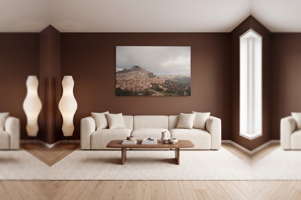 Impression sur Toile Nicosie - Architecture de la Capitale - au mur dans un intérieur