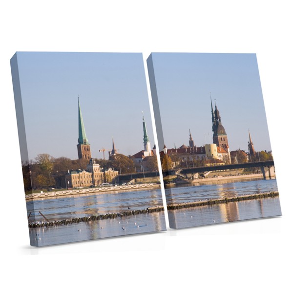 Piekrastes pils saulrietā - audekla prints