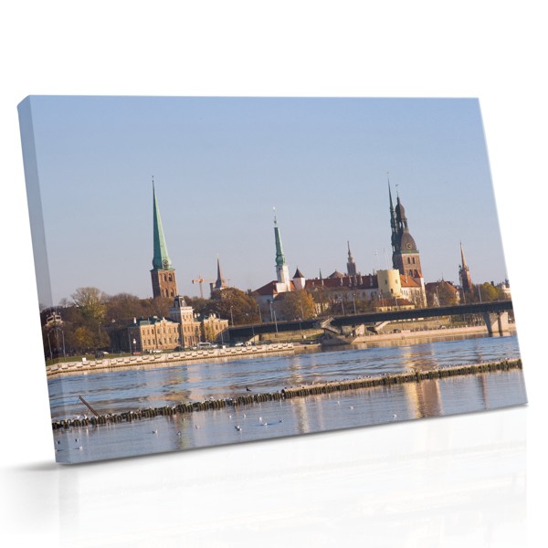 Pakrantės pilis saulėlydžio metu - drobė