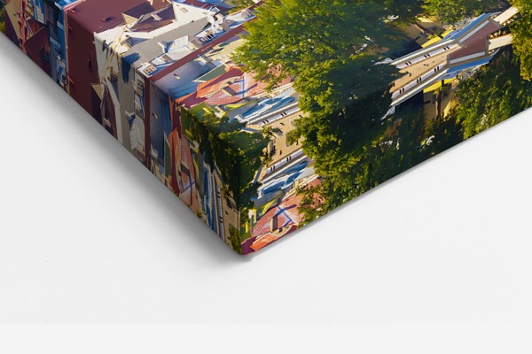 Tallinn Old Town Rooftops Canvas Print - on the wall in a room interior