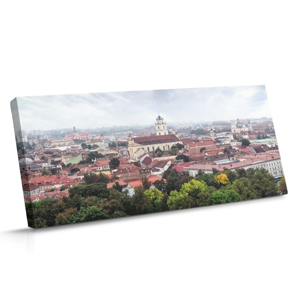 Krovovi starog grada Vilniusa na platnu